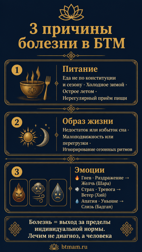 Три причины болезни - питание, образ жизни, эмоции