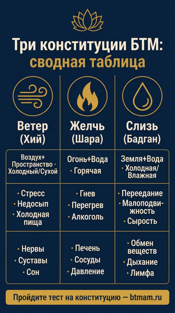 Инфографика: что выводит из равновесия Ветер, Желчь и Слизь — питание, образ жизни, эмоции, сезон