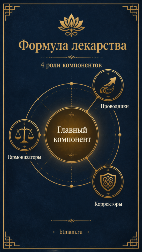 4 роли компонентов лекарства